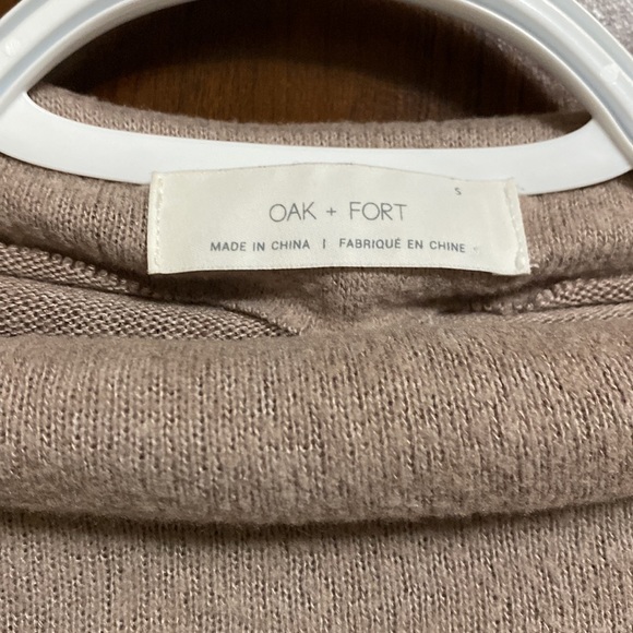 Oak and fort P2p 18.5 size small oatmeal colour boat neck sweater - Picture 3 of 4